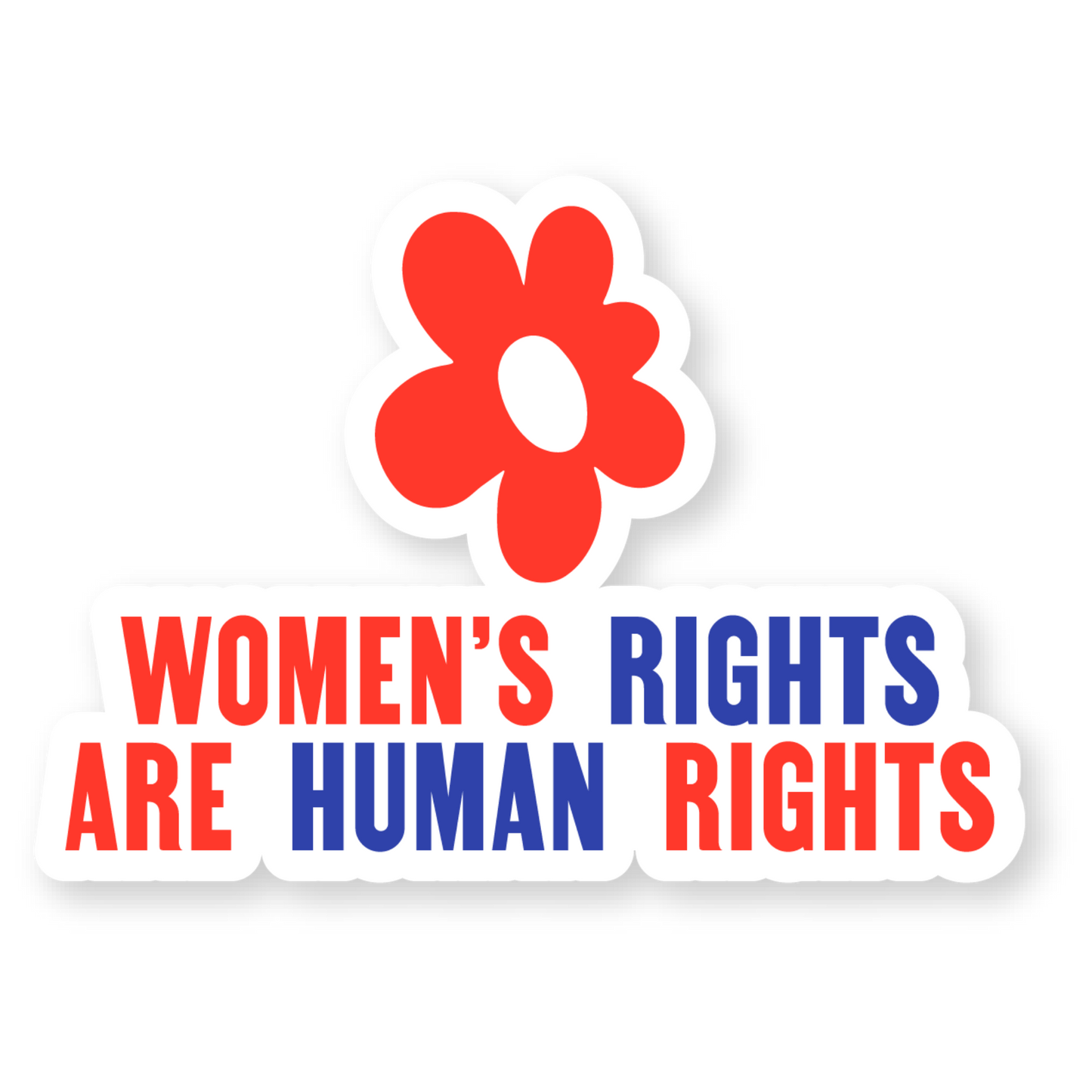 Women's Rights Are Human Rights Floral Sticker