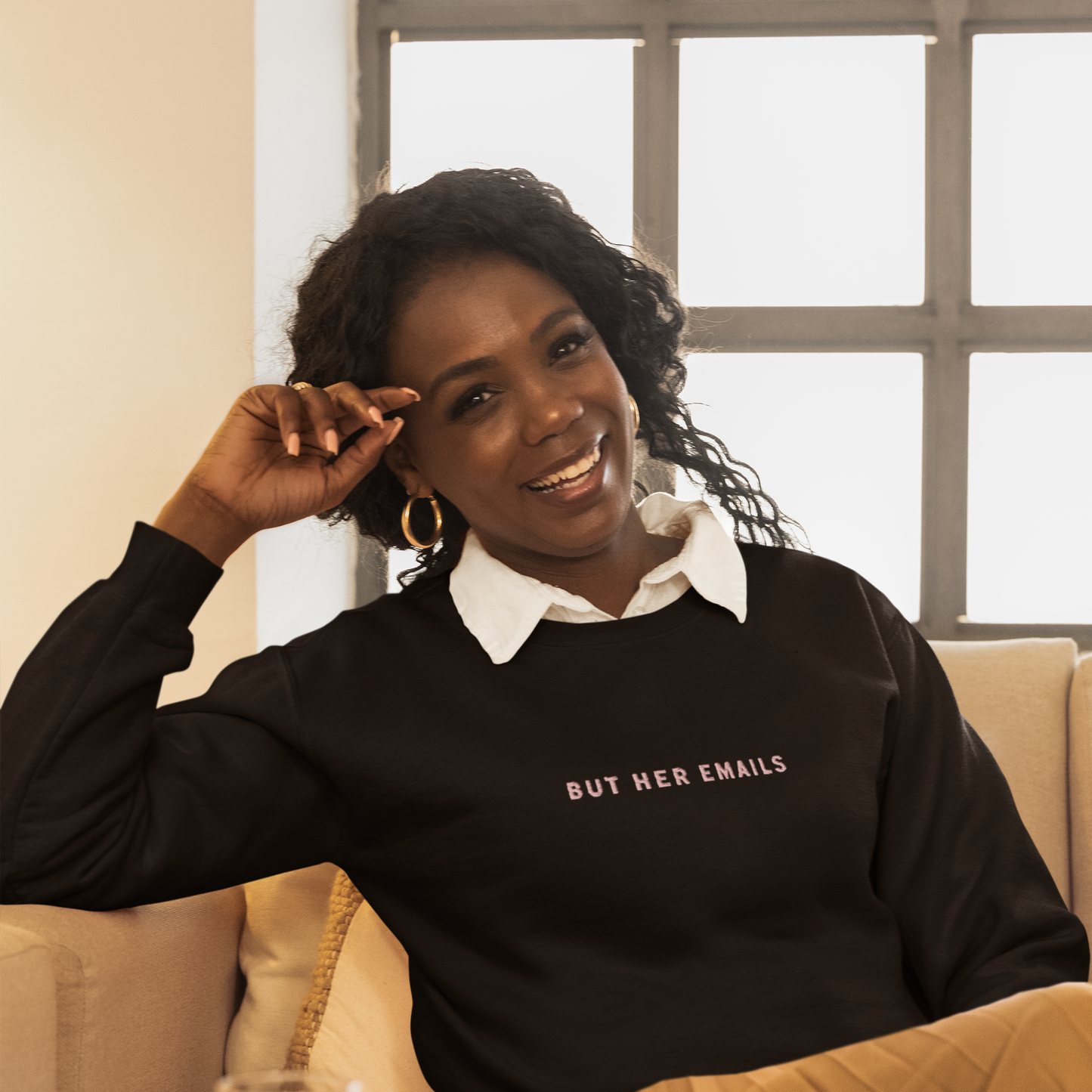 Limited Edition: But Her Emails Embroidered Crewneck Sweatshirt