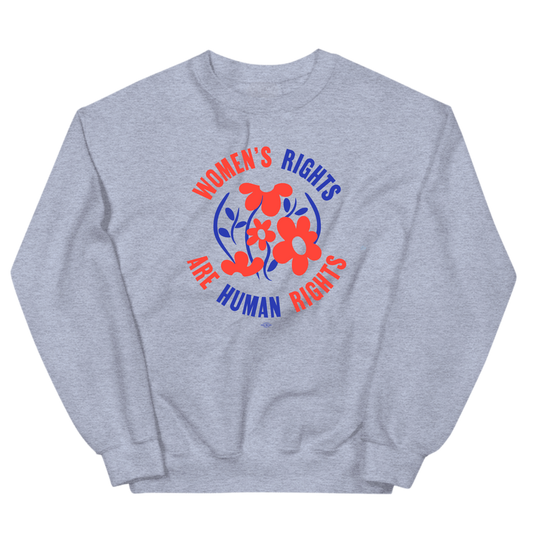 Women's Right Are Human Rights Floral Crewneck Sweatshirt