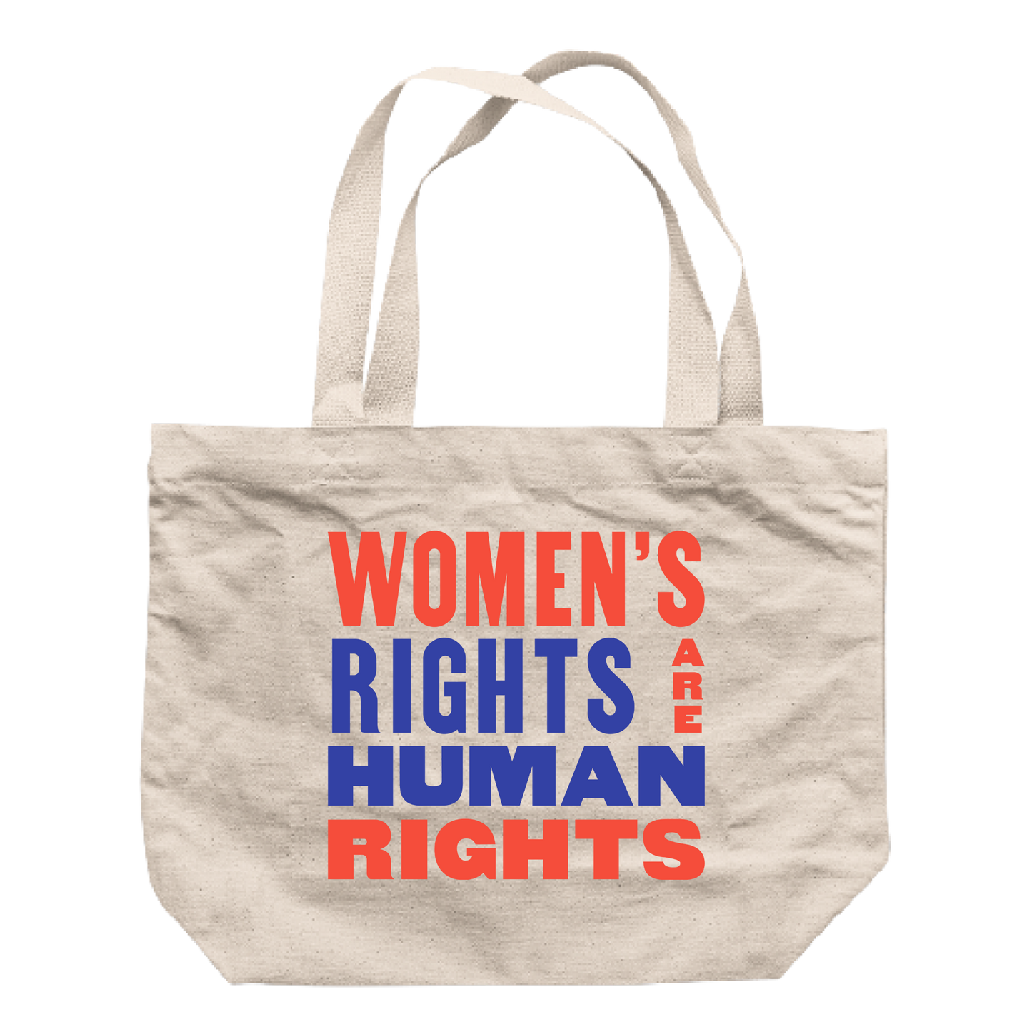 Women's Rights Are Human Rights Floral Wide Tote