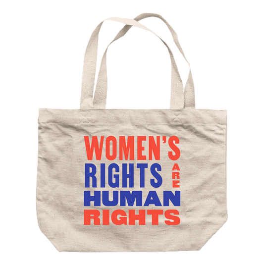 Women's Right Are Human Rights Floral Wide Tote